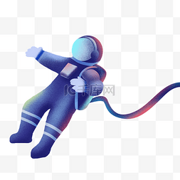 蓝色科技宇航员