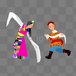 藏族服饰图片_跳舞藏族人物