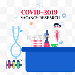 research图片_手绘卡通显微镜疫苗研究covid-2019 v