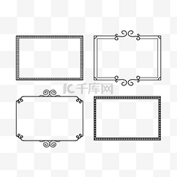 矩形花边书法框