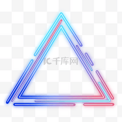 三角几何霓虹灯边框