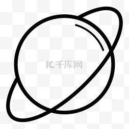 ui星球图片_黑色圆弧科技星球元素