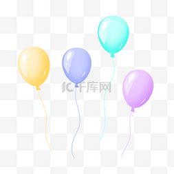 素材下载免费下载图片_彩色卡通免抠图气球