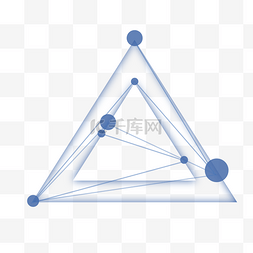 光图片_光感蓝色三角圆形线条组合