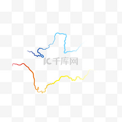 长江三峡手绘图片_长江黄河流向图
