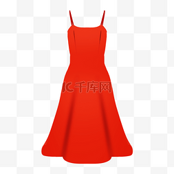 红色连衣裙衣物