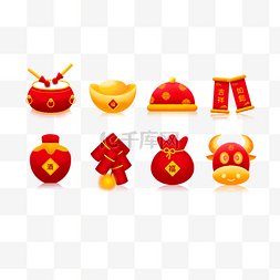 logo图片_新年牛年贴纸春节