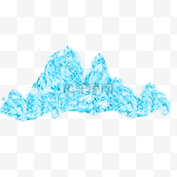 冰冻蓝色冰山