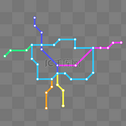 深圳定位路线图交通路线简笔画