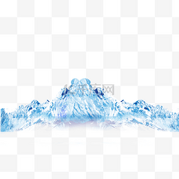透亮的蓝色冰山