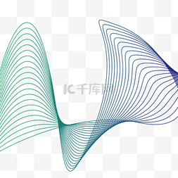 波浪蓝色线条素材