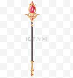 红宝石图片_女王权杖法杖魔法棒二次元动漫