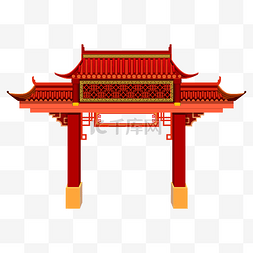 中式建筑中式大门