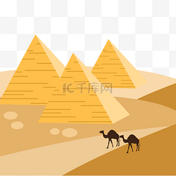 埃及金字塔psd图片_金字塔骆驼