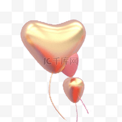 庆典氢气球图片_爱心桃气球免抠图