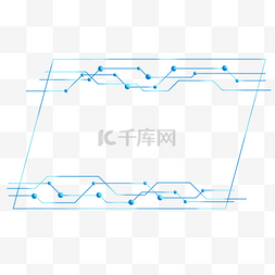 图形科技装饰图片_不规则图形科技感点线蓝色