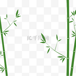 卡通绿色竹子免抠素材