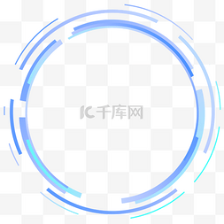 警方蓝色图片_科技感蓝色圆圈边框