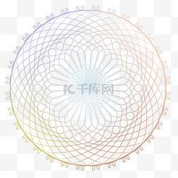 对称图片_梦幻线条民族风格印花花纹免抠元