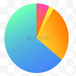 彩色炫光商业流程图免抠图