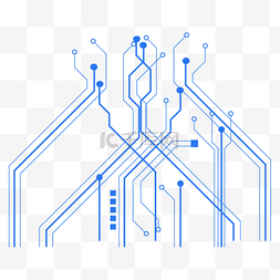 矢量简约白色气泡科技感芯片纹路