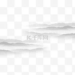 中国风图片_中国风远山墨手绘云层