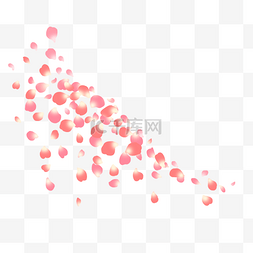 飞舞的花朵图片_粉色线条扩散花瓣PNG