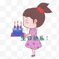 生日快乐图片_女生庆生表情包