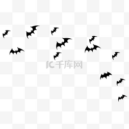黑色万圣节蝙蝠插画