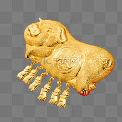金色创意金猪元素