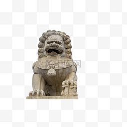 古代中国风石狮子墩