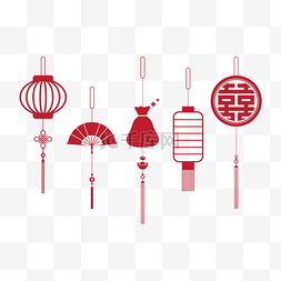挂着灯笼的院子图片_新年春节灯笼中国结