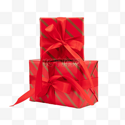 红色礼物盒图片_年货红色丝带红色礼物盒