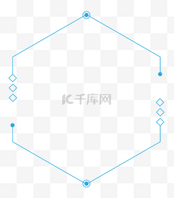 科技边框简洁边框图片_六边形极简风几何边框