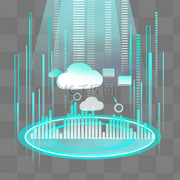 商务云数据科技图片_科技云数据可视化场景