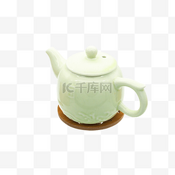 瓷器绿色茶壶
