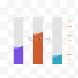 柱状阶梯图片_简约PPT柱状统计图元素