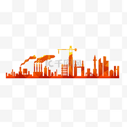 房屋剪影剪影图片_工业楼房建筑剪影