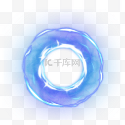 蓝环抽象光效果