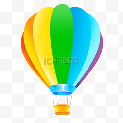 彩色气球图片_七彩热气球