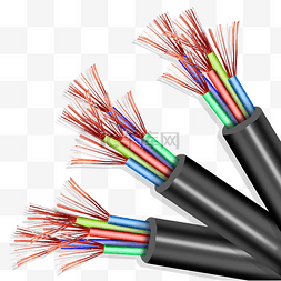 黑色电缆电线