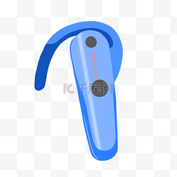 苹果蓝牙耳机素材图片_蓝色蓝牙耳机插画