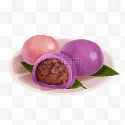 紫薯粉容器图片_清明清明节食品厚涂紫薯团糯米团