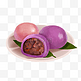 清明清明节食品厚涂紫薯团糯米团