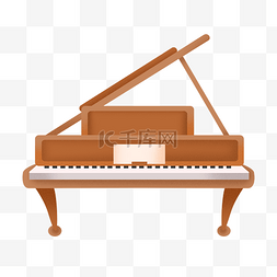 高档的钢琴乐器插画