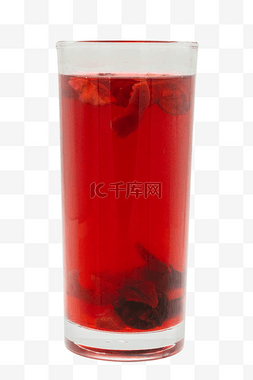 红色水果茶花茶