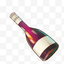红酒文化葡萄酒插画