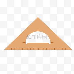 白色正三角形图片_一把三角尺子文具用品