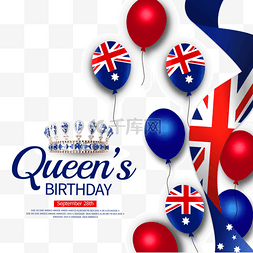 澳大利亚女王生日图片_质感钻石皇冠女王生日