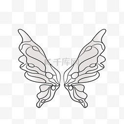 彩绘白色蝴蝶翅膀